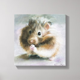 Hamsterolieschilderij Canvas Afdruk