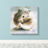 Hamsterolieschilderij Canvas Afdruk (Insitu (Houten vloer))