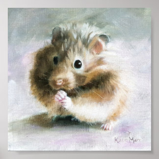 Hamsterolieschilderij Poster