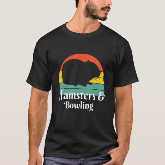 Hamsters en Bowling Bowling Player T-shirt (Voorkant)