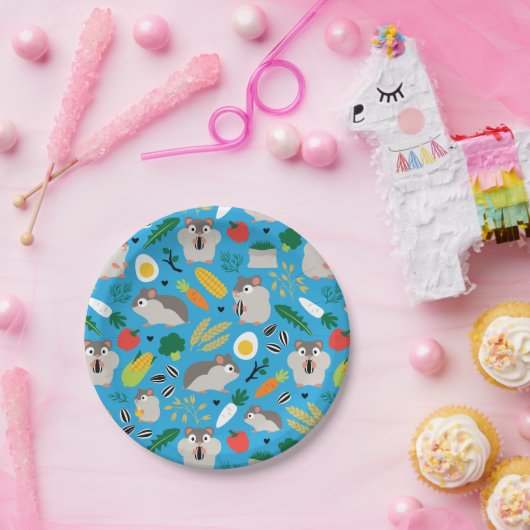 Hamsters en hun behandelingen papieren bordje (Feest)