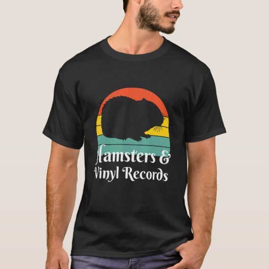 Hamsters En Vinylplaten T-shirt (Voorkant)
