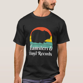 Hamsters en vinylplaten t-shirt