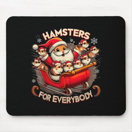 Hamsters For Everybody Christmas Pajamas Hamster K Muismat (Voorkant)