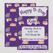 Hamsters Happy Birthday Kaart (Voorkant / Achterkant)