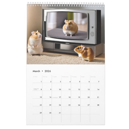 Hamsters hebben leuke kalender (Mar 2026)