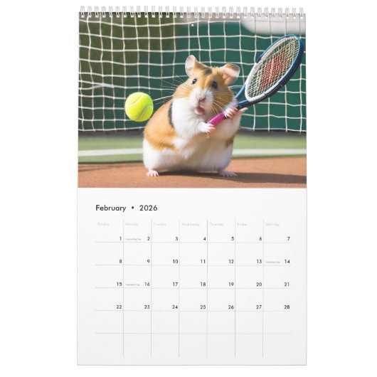 Hamsters hebben leuke kalender (Feb 2026)