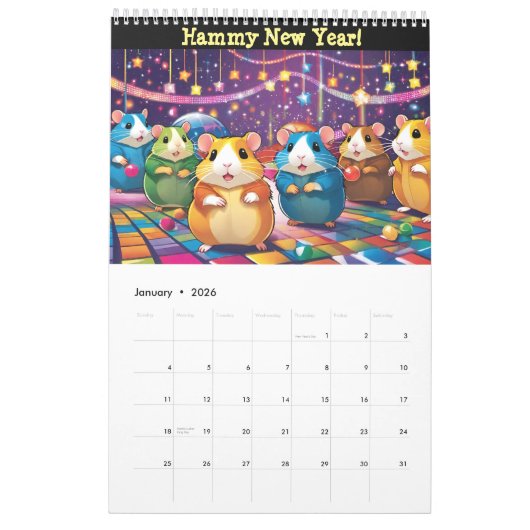 Hamsters hebben leuke kalender (Jan 2026)
