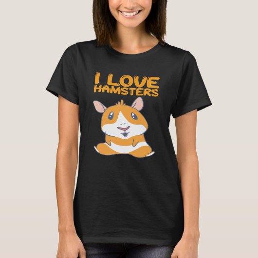Hamsters - Ik hou van Hamsters T-shirt (Voorkant)