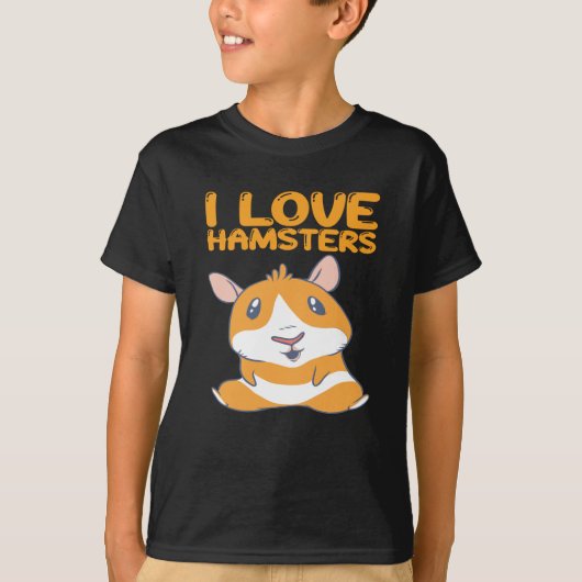 Hamsters - Ik hou van hamsters T-shirt (Voorkant)