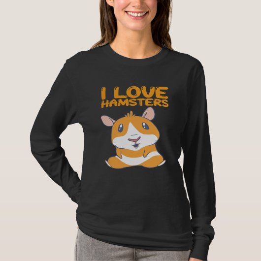Hamsters - Ik hou van hamsters T-shirt (Voorkant)