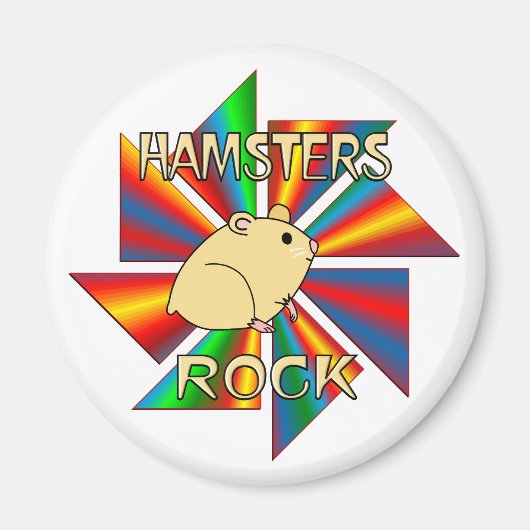 Hamsters Rock Magneet (Voorkant)