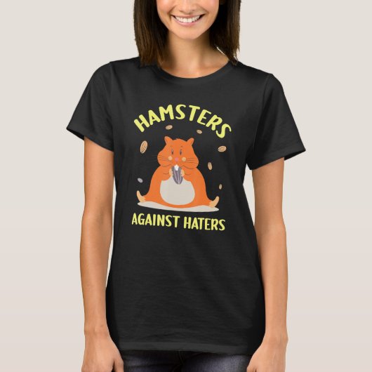 Hamsters Tegen Haters Hamster Pun T-shirt (Voorkant)