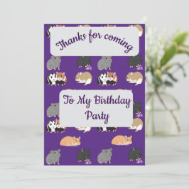 Hamsters Thank you Card Kaart