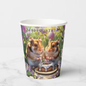 Hamsters Verjaardagsfeestje Verjaardag Papieren Bekers (Achterkant)