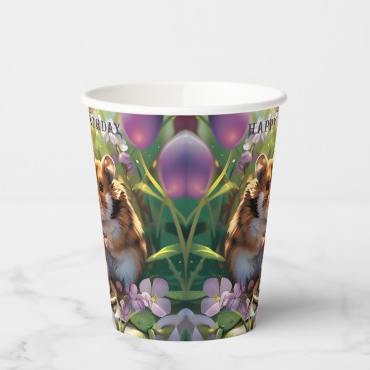 Hamsters Verjaardagsfeestje Verjaardag Papieren Bekers (Links)