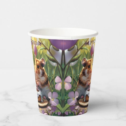 Hamsters Verjaardagsfeestje Verjaardag Papieren Bekers (Rechts)