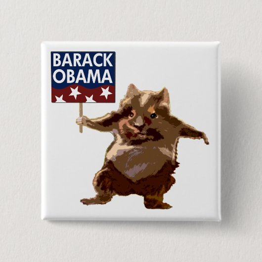 Hamsters voor Barack Obama Button (Voorkant)