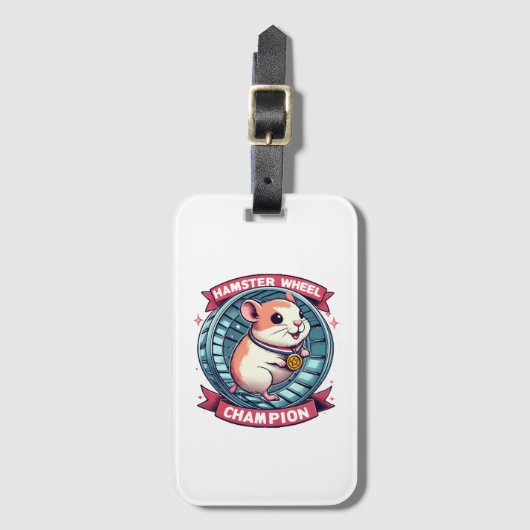 Hamsterwiel Kampioen Bagagelabel (Voorkant (verticaal))