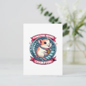 Hamsterwiel Kampioen Briefkaart (Staand voorkant)