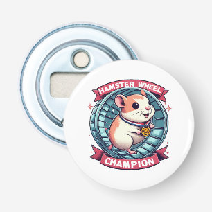 Hamsterwiel Kampioen Button Flesopener