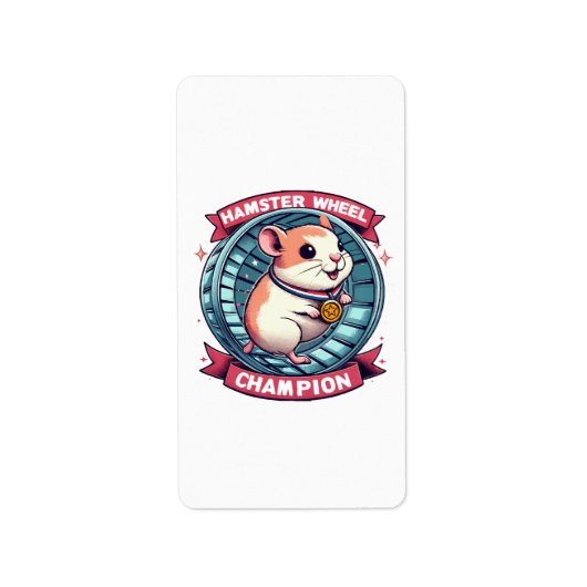 Hamsterwiel Kampioen Etiket (Voorkant)