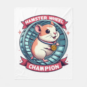 Hamsterwiel Kampioen Fleece Deken