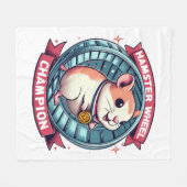 Hamsterwiel Kampioen Fleece Deken (Voorkant (Horizontaal))