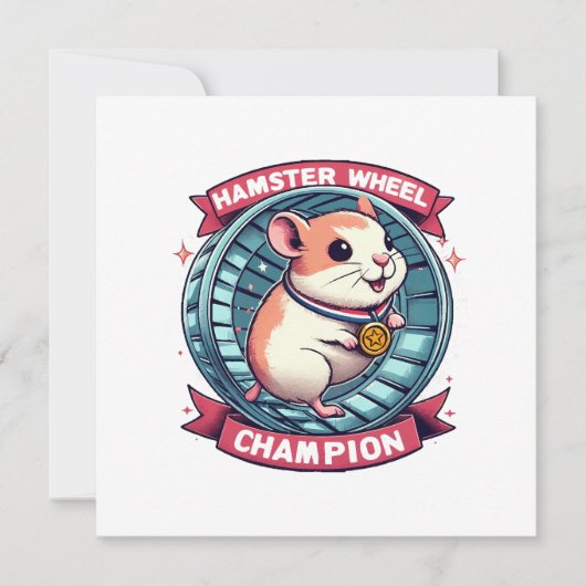 Hamsterwiel Kampioen Kaart (Voorkant)