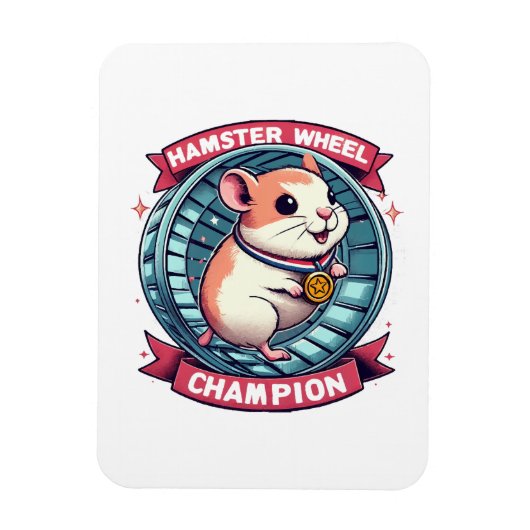 Hamsterwiel Kampioen Magneet (Verticaal)