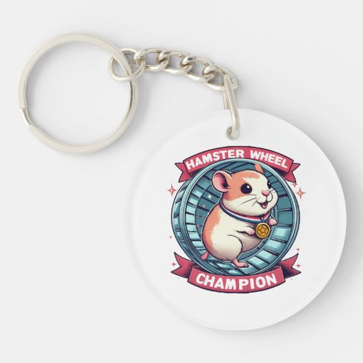 Hamsterwiel Kampioen Sleutelhanger (Voorkant)