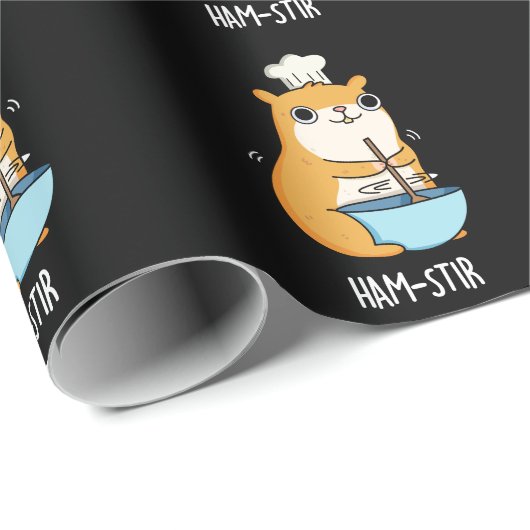 Hamstir Grappige Hamster Pun Donker BG Cadeaupapier (Rol Hoek)