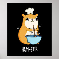 Hamstir Grappige Hamster Pun Donker BG