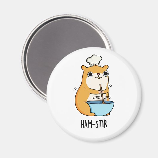 Hamstir Grappige Hamster Pun Magneet (Voorkant / Achterkant)