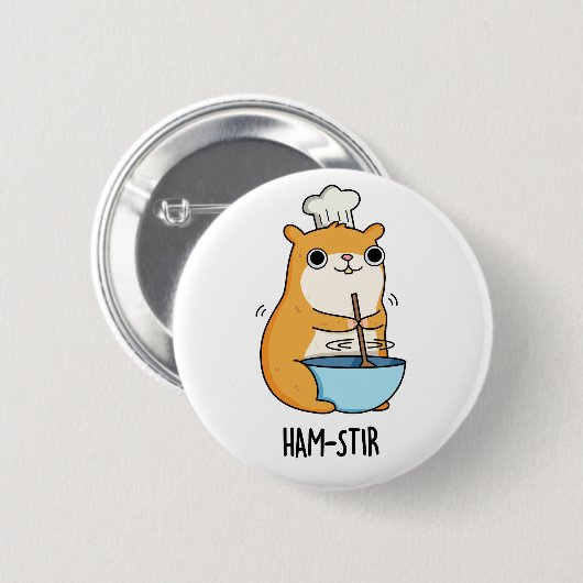Hamstir Grappige Hamster Pun Ronde Button 5,7 Cm (Voorkant /achterkant)