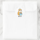 Hamstir Grappige Hamster Pun Ronde Sticker (Tas)