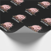Hamstring Funny Pig Pun Dark BG Cadeaupapier (Hoek)
