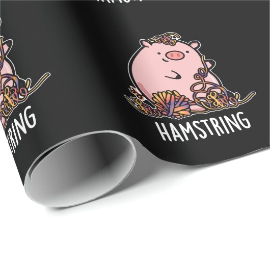 Hamstring Funny Pig Pun Dark BG Cadeaupapier (Rol Hoek)