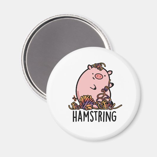 Hamstring Funny Pig Pun Magneet (Voorkant / Achterkant)