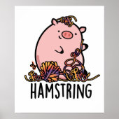 Hamstring Funny Pig Pun Poster (Voorkant)