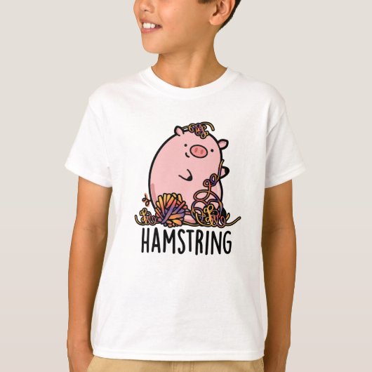 Hamstring Funny Pig Pun T-shirt (Voorkant)