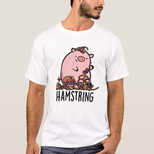 Hamstring Funny Pig Pun T-shirt (Voorkant)