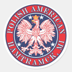 Hamtramck Michigan Ronde Sticker