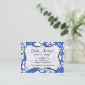 Han Blauwe Hawaiiaanse Tropische Hibiscus Visitekaartje (Staand voorkant)