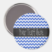 Han Blue Chevron strepen; Chalkboard look Magneet (Voorkant / Achterkant)