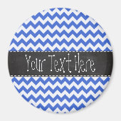 Han Blue Chevron strepen; Chalkboard look Magneet (Voorkant)