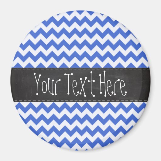 Han Blue Chevron strepen; Chalkboard look Magneet (Voorkant)