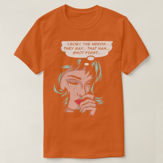 Han schoot eerst 1 t-shirt (Design voorkant)