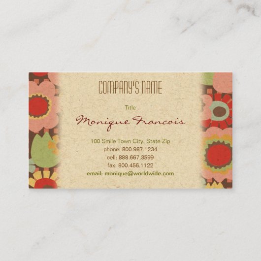 Hana Bisiness Card Visitekaartje (Voorkant)