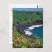 Hana Black Sand Beach Maui Hawaii Briefkaart (Voorkant / Achterkant)